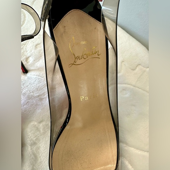 Christian Louboutin Slingback Heels 38.5 US 8 Black - Picture 7 of 16